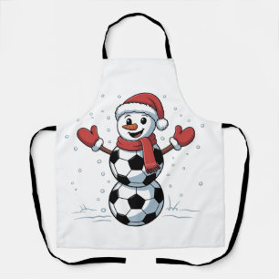 Sneeuwman Voetbal Kerstmis Santa Honkbal Sport Schort