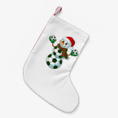 Sneeuwman Voetbal Kerstmis Sportliefhebbers Kleine Kerstsok (Voorkant (Hangend))