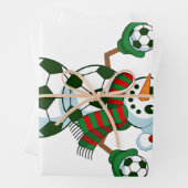 Sneeuwman Voetbal Kerstsport liefhebbers Inpakpapier Vel (In situ)