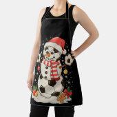 Sneeuwman Voetbal Kerstvakantie Winter Xmas Sport Schort (Insitu)