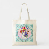 Sneeuwman Vogel Vriend boodschappentassen, Tote Bag (Achterkant)