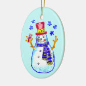 Sneeuwman Vogel Vriend ornament (Links)
