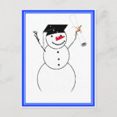 Sneeuwman voor de kleine Afstuderen Aankondigingskaart (Voorkant)