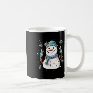 Sneeuwman Vredesbord Kerstmis Sneeuw Frosty Winter Koffiemok