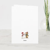 Sneeuwman Vriendschap Kerst Kaart (Achterkant)