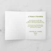 Sneeuwman Vriendschap Kerst Kaart (Binnen)