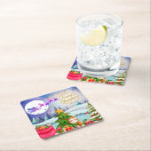 Sneeuwman Vrolijk Kerstboom Gift & Gelukkig Nieuwj Kartonnen Onderzetters (Insitu)