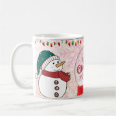 sneeuwman vrolijk kerstfeest koffiemok (Links)