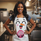 Sneeuwman Vrolijk Kerstfeest Schattige Lachend Gez Schort