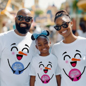 Sneeuwman Vrolijk Kerstfeest Schattige Lachend Gez T-shirt