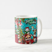 sneeuwman, vrolijk koffiemok (Voorkant rechts)