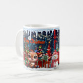 sneeuwman, vrolijk koffiemok (Voorkant links)
