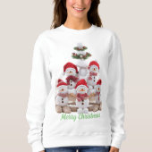 Sneeuwman Vrolijke Kersttrui, Hoodie 2023 Trui (Voorkant)