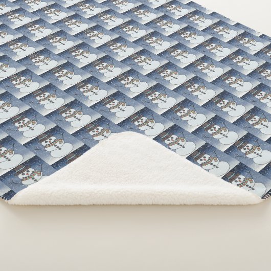 Sneeuwman w/BG - Sherpa Blanket Sherpa Deken (3/4)