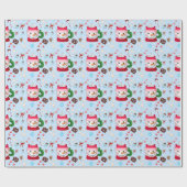 Sneeuwman Warme Chocolade Fun Cadeaupapier (Vlak)
