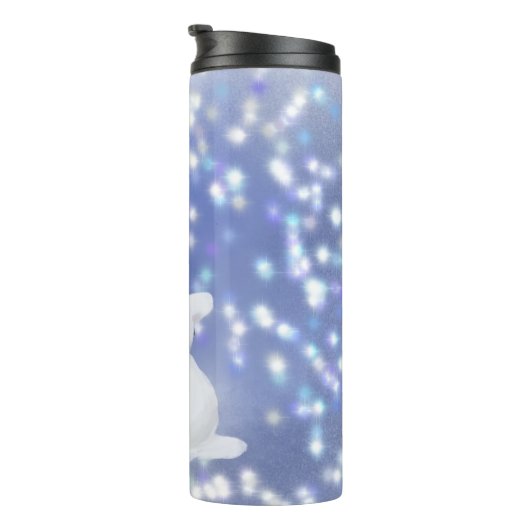 Sneeuwman, warme drinken thermosbeker (Geroteerd rechts)