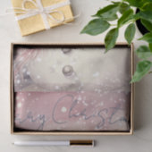 Sneeuwman Waterverf Roze Winter Kerstmis Tissuepapier (Geschenk)