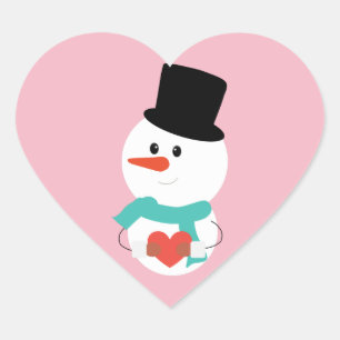 Sneeuwman Wedding Hearts Romantische Destiny's Des Hart Sticker