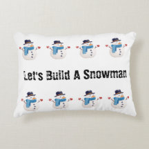 Sneeuwman Winter Fun Pillow