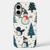Sneeuwman Winter iPhone hoesjes (Achterkant)
