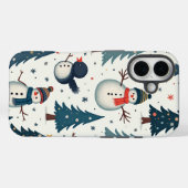 Sneeuwman Winter iPhone hoesjes (Achterkant (horizontaal))
