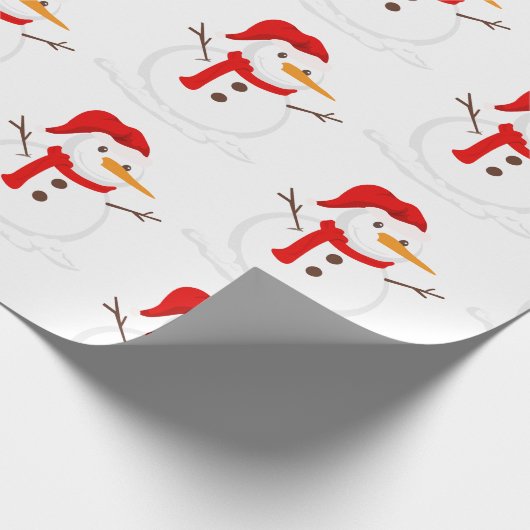 Sneeuwman winter kerst inpakpapier (Hoek)