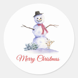 Sneeuwman Winter Kerst sticker