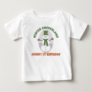 Sneeuwman Winter Onederland 1e Verjaardag T-shirt