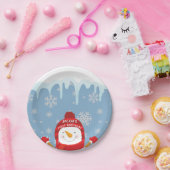 Sneeuwman Winter Onederland jongen eerste verjaard Papieren Bordje (Feest)