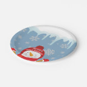 Sneeuwman Winter Onederland jongen eerste verjaard Papieren Bordje (Gekanteld)