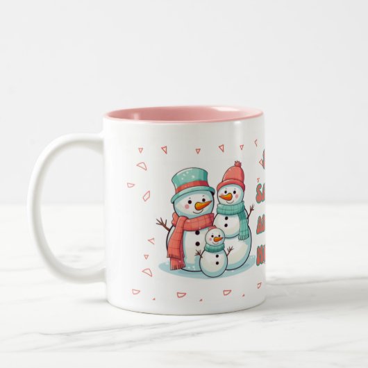 Sneeuwman Winter pastel Kleur Mok (Links)