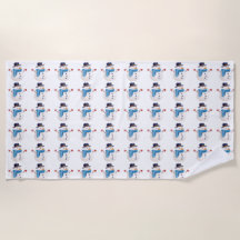 Sneeuwman Winter Strandlaken