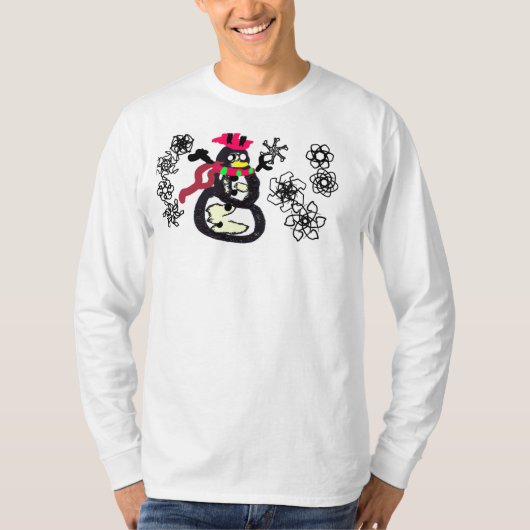 Sneeuwman winter  t-shirt (Voorkant)
