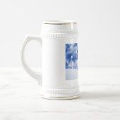 Sneeuwman Winter Vrolijke Kerstsneeuw Bierpul (Links)