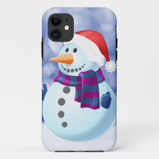 Sneeuwman Winter Vrolijke Kerstsneeuw Case-Mate iPhone Case (Achterkant)