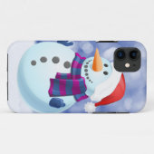 Sneeuwman Winter Vrolijke Kerstsneeuw Case-Mate iPhone Case (Achterkant (horizontaal))