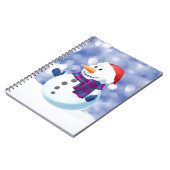 Sneeuwman Winter Vrolijke Kerstsneeuw Notitieboek (Linkerzijde)