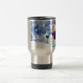 Sneeuwman Winter Vrolijke Kerstsneeuw Reisbeker (Center)