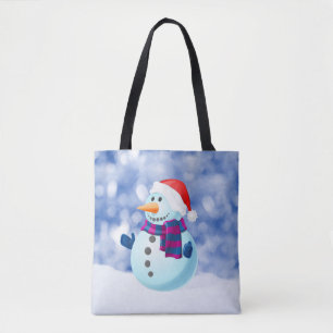 Sneeuwman Winter Vrolijke Kerstsneeuw Tote Bag