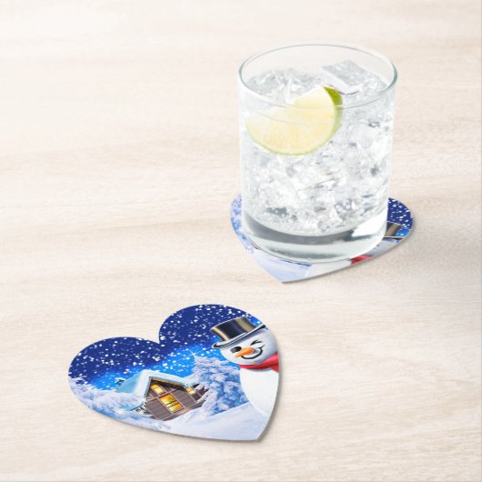 Sneeuwman winter wonderland Kerstmis Kartonnen Onderzetters (Insitu)