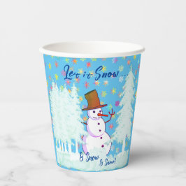Sneeuwman Winterfeest Diner Vakantie Papieren Beke Bekers