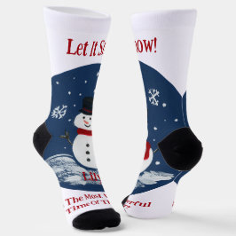 Sneeuwman Wonderful Time Year Vrouwen PERSONALISER Sokken