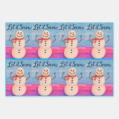Sneeuwman Wonderland Inpakpapier Vel (Voorkant 2)