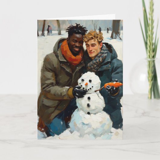 Sneeuwman Wortel Winter Knuffel Kaart (Voorkant)