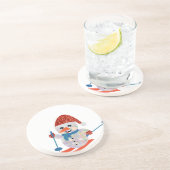 sneeuwman zandsteen onderzetter (Zijkant)