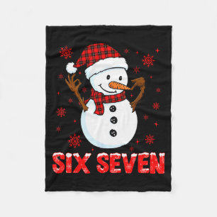 Sneeuwman Zes Zeven Meme Slang 6 7 Grappig 67 Kers Fleece Deken