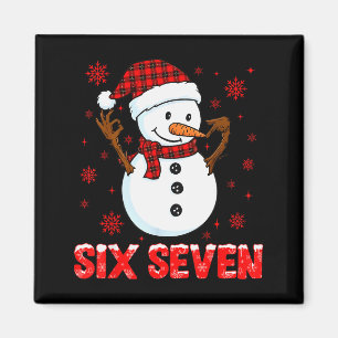 Sneeuwman Zes Zeven Meme Slang 6 7 Grappig 67 Kers Magneet