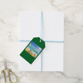 Sneeuwman Zonnebaden Cadeaulabel (Met Touw)