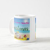 Sneeuwman Zonnebaden Koffiemok (Voorkant links)