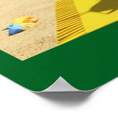 Sneeuwman Zonnebaden Poster (Hoek)